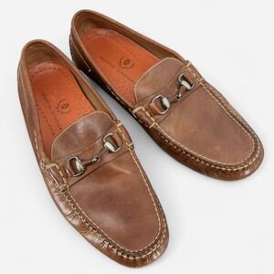 Martin Dingman Sz 10M Monte Carlo Horse Bit Oiled Saddle Leather Driving Loafers